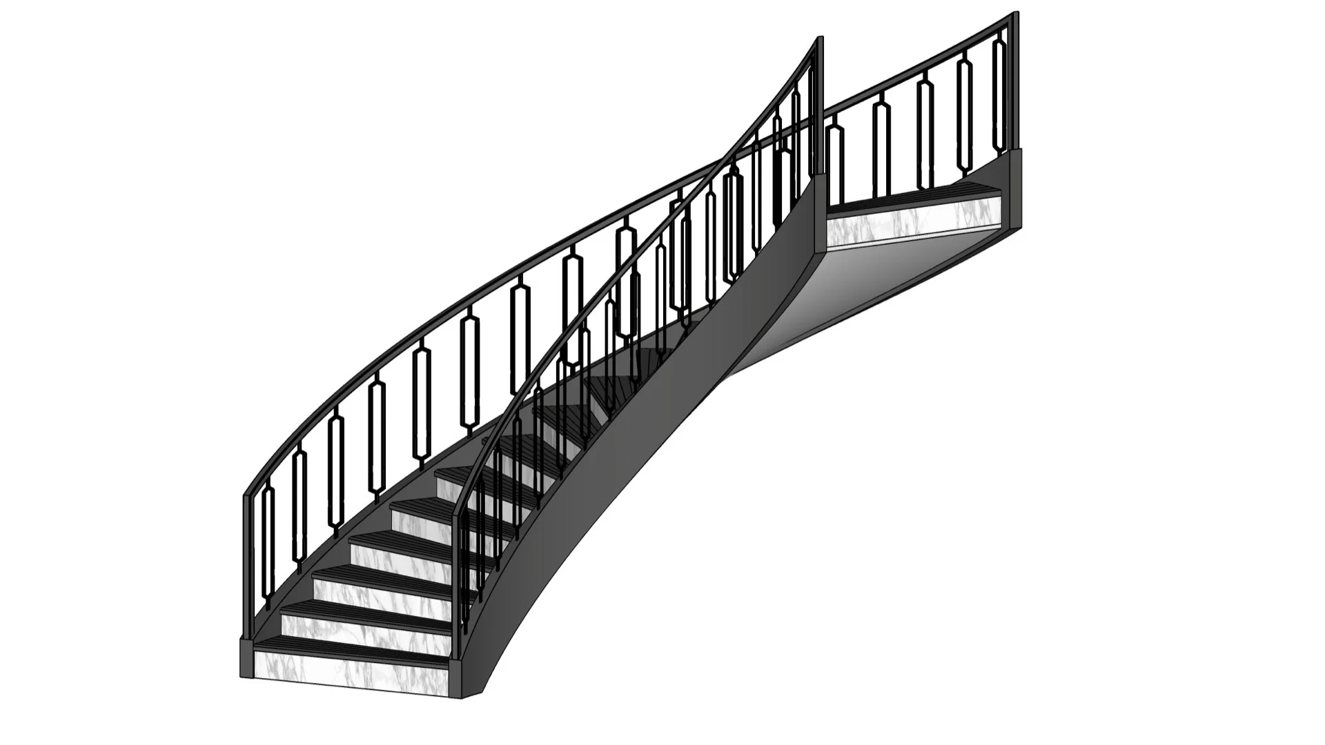 弧形樓梯建模